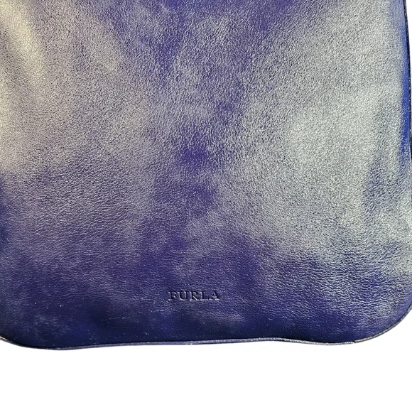 Y2K Furla Purple Leather Single Handle Shoulder Bag - Picture 12 of 13